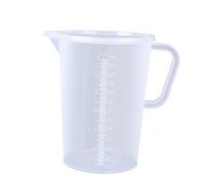 LeeQinersw Vaso Medidor Multiusos con Tapa Taza de Medición de Pp con Mango Y Marcas Claras Recipiente Flexible Resistente Recipiente para Leche Aceite Y Vinagre, 3000ml