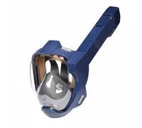 LeeQinersw Visor de Snorkel de Cara Completa Máscara Buceo con Material y Silicona Alimentaria Adecuada para Adultos en Turismo de Playa Snorkel de Día Acuático , Azul Oscuro , L/XL