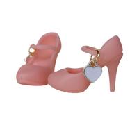 LeeQinersw Zapatos de Tacón para Muñeca Figura Calzado Accesorios Ropa Miniatura Elaboración Precisa Fáciles de Colocar Y Quitar Adecuado para Jugar Y Exposición, Rosa