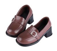 LeeQinersw Zapatos para Muñeca BJD 1/4 Compatibles con Figures de Acción Mocasines Decorativos Accesorios Miniatura Y Calzado Uniforme en PVC para, MarrÓn