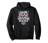 Leer Banda Libros Música Juego de Palabras Retro Reading Sudadera con Capucha