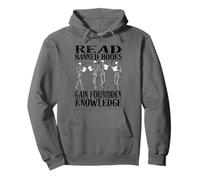Leer Banned Book Lover Esqueleto Lectura Bibliotecaria Sudadera con Capucha