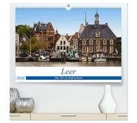 Leer - Das Tor zu Ostfriesland (hochwertiger Premium Wandkalender 2026 DIN A2 quer), Kunstdruck in Hochglanz: Leer, die sympatische Stadt in Ostfriesland
