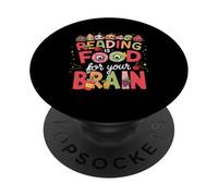 Leer es alimento para tu Cerebro Libros Infantiles Personajes PopSockets PopGrip Adhesivo