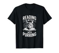 Leer es Mejor con el Amor del Gato ronroneando Camiseta
