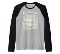Leer es mi Amante Favorito de los Libros de Naturaleza Cottagecore Camiseta Manga Raglan