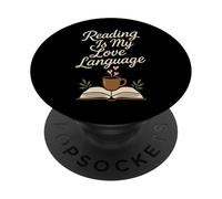 Leer es mi amor Idioma Amante de libros Lector Literario PopSockets PopGrip Adhesivo