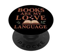 Leer es mi amor Idioma Amante de libros Lector Literario PopSockets PopGrip Adhesivo