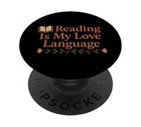 Leer es mi amor Idioma Amante de libros Lector Literario PopSockets PopGrip Adhesivo