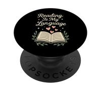 Leer es mi amor Idioma Amante de libros Lector Literario PopSockets PopGrip Adhesivo