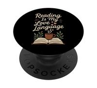 Leer es mi amor Idioma Amante de libros Lector Literario PopSockets PopGrip Adhesivo