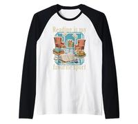 Leer es mi Deporte Favorito Amante de los Libros Vintage Lectura acogedora Camiseta Manga Raglan