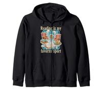 Leer es mi Deporte Favorito Amante de los Libros Vintage Lectura acogedora Sudadera con Capucha