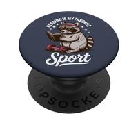 Leer es mi Deporte Favorito, Libro Lector de mapaches Divertido PopSockets PopGrip Adhesivo