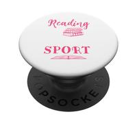 Leer es mi Lector de Gusanos de Biblioteca para Amantes de los Libros Deportivos PopSockets PopGrip Adhesivo