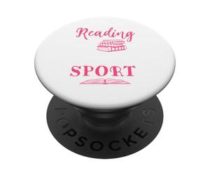 Leer es mi Lector de Gusanos de Biblioteca para Amantes de los Libros Deportivos PopSockets PopGrip Adhesivo