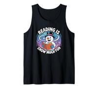 Leer es Nieve Much Fun Much Snowman Winter Reading Lovers Camiseta sin Mangas