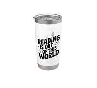 Leer es un amante de los libros espaciales fuera de este mundo Vaso térmico de acero inoxidable de doble pared