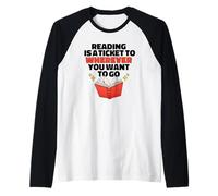 Leer ES UN BOLETO A Donde Quieres IR Reader Meme Camiseta Manga Raglan