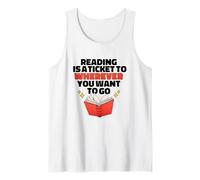 Leer ES UN BOLETO A Donde Quieres IR Reader Meme Camiseta sin Mangas