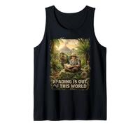 Leer está Fuera de Este Mundo Dinosaurios Aventura Libros Amante Camiseta sin Mangas