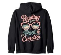 Leer Junto a la Piscina es mi Verano para Amantes de los Libros de Cardio Sudadera con Capucha