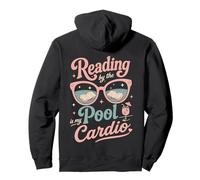 Leer Junto a la Piscina es mi Verano para Amantes de los Libros de Cardio Sudadera con Capucha