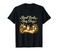 Leer Libros Abrazo babosas Cottagecore Bookworm Design Camiseta