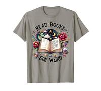 Leer libros Be Kind Stay Weird Funny Dragon Book Lover Camiseta