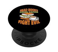 Leer Libros Bebe Café Lucha contra El Mal Lector Lectura PopSockets PopGrip Adhesivo