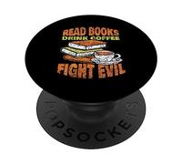 Leer Libros Bebe Café Lucha contra El Mal Lector Lectura PopSockets PopGrip Adhesivo