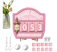 Leer libros contadores - decoración de biblioteca,Lectura objetivo desafío rastreador de lectura,Para ratones de biblioteca regalos estantería habitación escritorio esquina club lector maestro mujeres