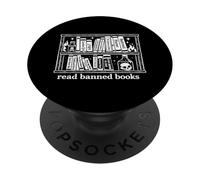 Leer Libros Prohibidos Bibliófilo Lector Literatura Amante Nerd PopSockets PopGrip Adhesivo