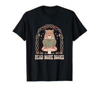 Leer más Libros Maestro del Mes Nacional de la Lectura de Camiseta gráfica económica, Hombre, Negro, L