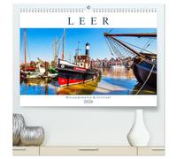 LEER Museumshafen und Altstadt (hochwertiger Premium Wandkalender 2026 DIN A2 quer), Kunstdruck in Hochglanz: Leer ist das Tor zu Ostfriesland