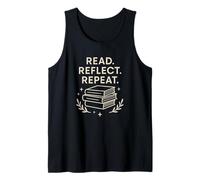 Leer Reflexionar Repetir - Literario para Amantes de los Libros Camiseta sin Mangas