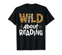 Leer salvaje Sobre la lectura Libros Lector Libro Zoológico Animales Camiseta