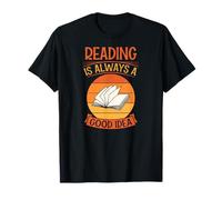 Leer siempre es una buena idea Retro Lectura Literaria Camiseta