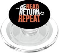Leer Signo de Retorno Memes de Lectura Divertidos Leer Retorno Repetir Signo PopSockets PopGrip para MagSafe