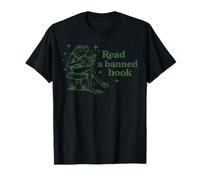 Leer un Libro Prohibido Libro de Lectura de Rana Nerd Literatura Adicto Camiseta