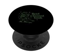 Leer un Libro Prohibido Libro de Lectura de Rana Nerd Literatura Adicto PopSockets PopGrip Adhesivo