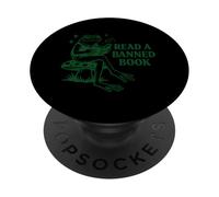 Leer un Libro Prohibido Libro de Lectura de Rana Nerd Literatura Adicto PopSockets PopGrip Adhesivo