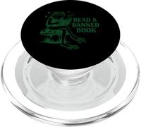 Leer un Libro Prohibido Libro de Lectura de Rana Nerd Literatura Adicto PopSockets PopGrip para MagSafe