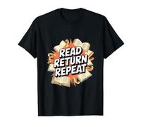 Leer Volver Repita los Amantes de los Libros de la Biblioteca Camiseta gráfica económica