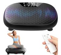 LEERCON Máquina de ejercicio con placa de vibración con 3 modos y 20 velocidades, placa vibradora con pantalla LED, control remoto, capacidad de 330 libras, plataforma de fitness en casa para