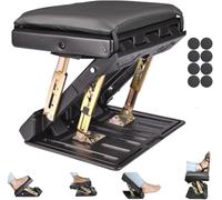 Leermart Reposapiés para debajo del escritorio en el trabajo, 4 niveles de altura ajustable, reposapiés plegable ergonómico para oficina, juegos, computadora, reposapiés de escritorio suave y