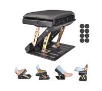 Leermart Reposapiés para debajo del escritorio en el trabajo, 4 niveles de altura ajustable, reposapiés plegable ergonómico para oficina, juegos, computadora, reposapiés de escritorio suave y