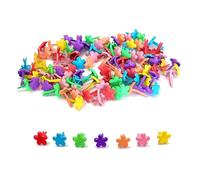 leersao 100 Piezas Mini Brads de Colores, Redondos de Metal de Colores, Sujetadores de Papel de Colores para Scrapbooking, Decoración y Arte DIY Proyectos