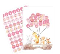 leersao Libro de visitas para bautizos, baby shower, libro de visitas, decoración de fiesta de bebé, regalo para niñas, libro de bautizo para niños, decoración de mesa, bautizo, niño, globo