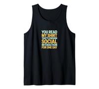 Lees mi Camisa, eso es Suficiente interacción Social Camiseta sin Mangas